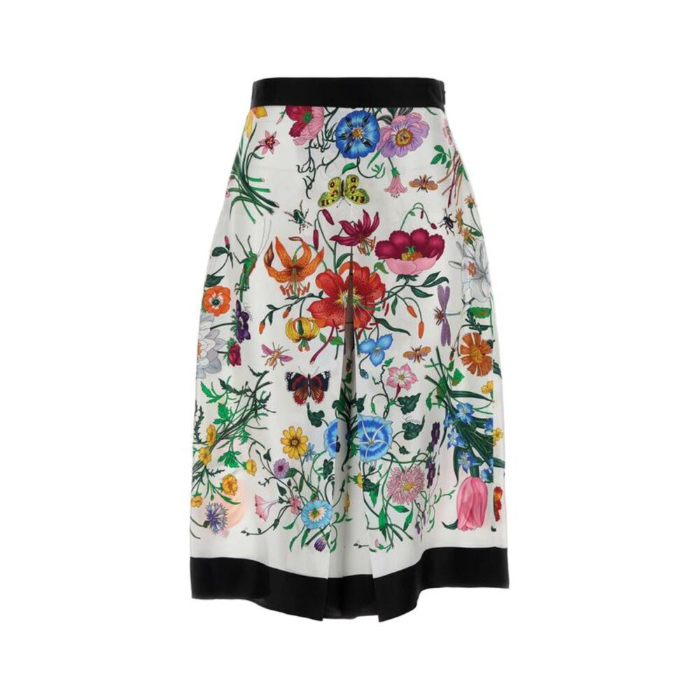Gucci Women Printed Twill Bermuda Shorts